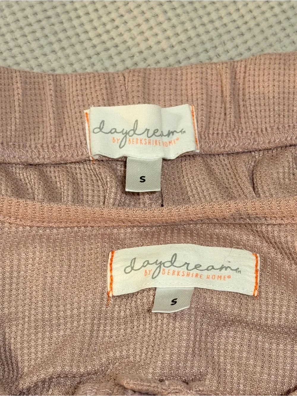 Ribbed Pajama Set in Dusty Rose - Women's Lounge Top & Pants